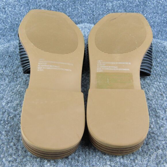 Steve Madden Limitt Women Slide Sandal Shoes Black Synthetic Size 6.5 Medium‎ - Picture 8 of 9